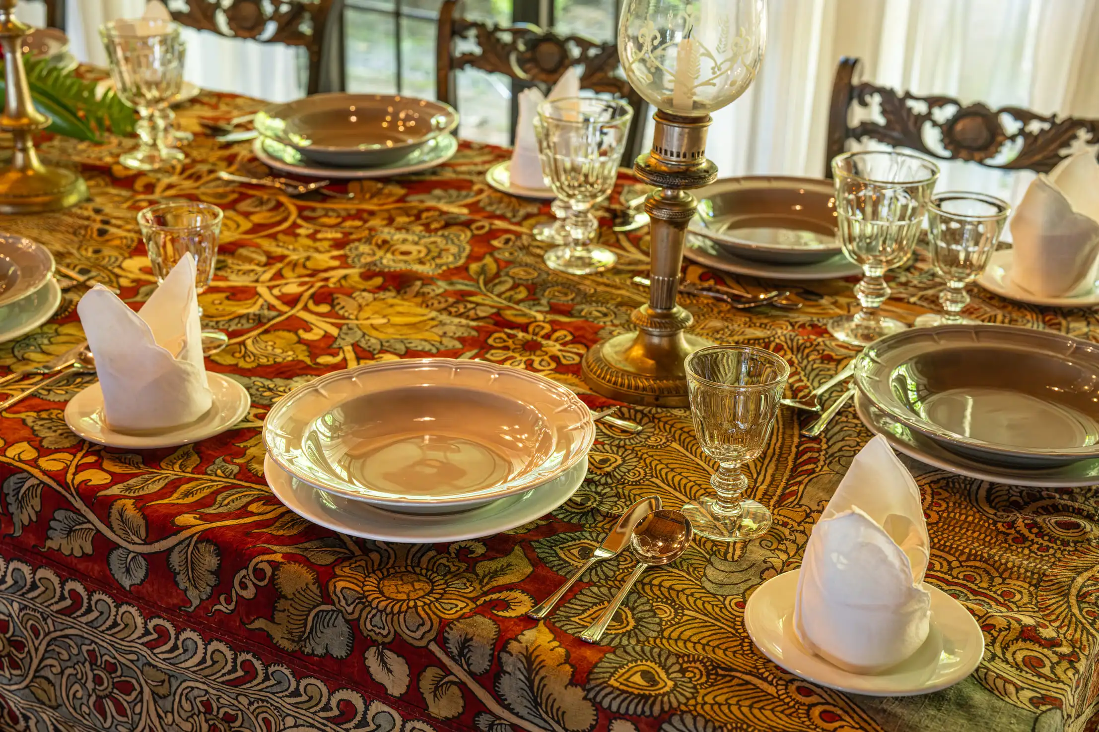 Private dining table setup